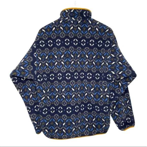 Patagonia Synchilla Snap T Fleece Pullover Tundra Cluster Navy Blue Men's Size M - Picture 3 of 14